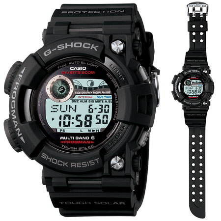 カシオ 【国内正規品】G-SHOCK（ジーショック）　MASTER OF G　FROGMAN ソーラー電波　メンズタイプ GWF-1000-1JF