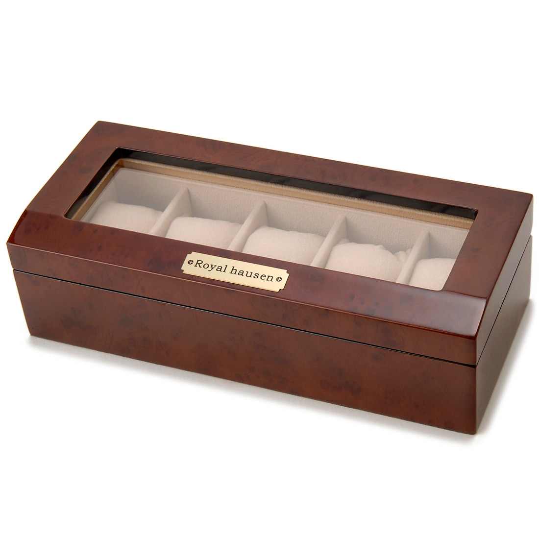 ロイヤルハウゼン 【国内正規品】木目調時計収納ケース（5本収納） 189962