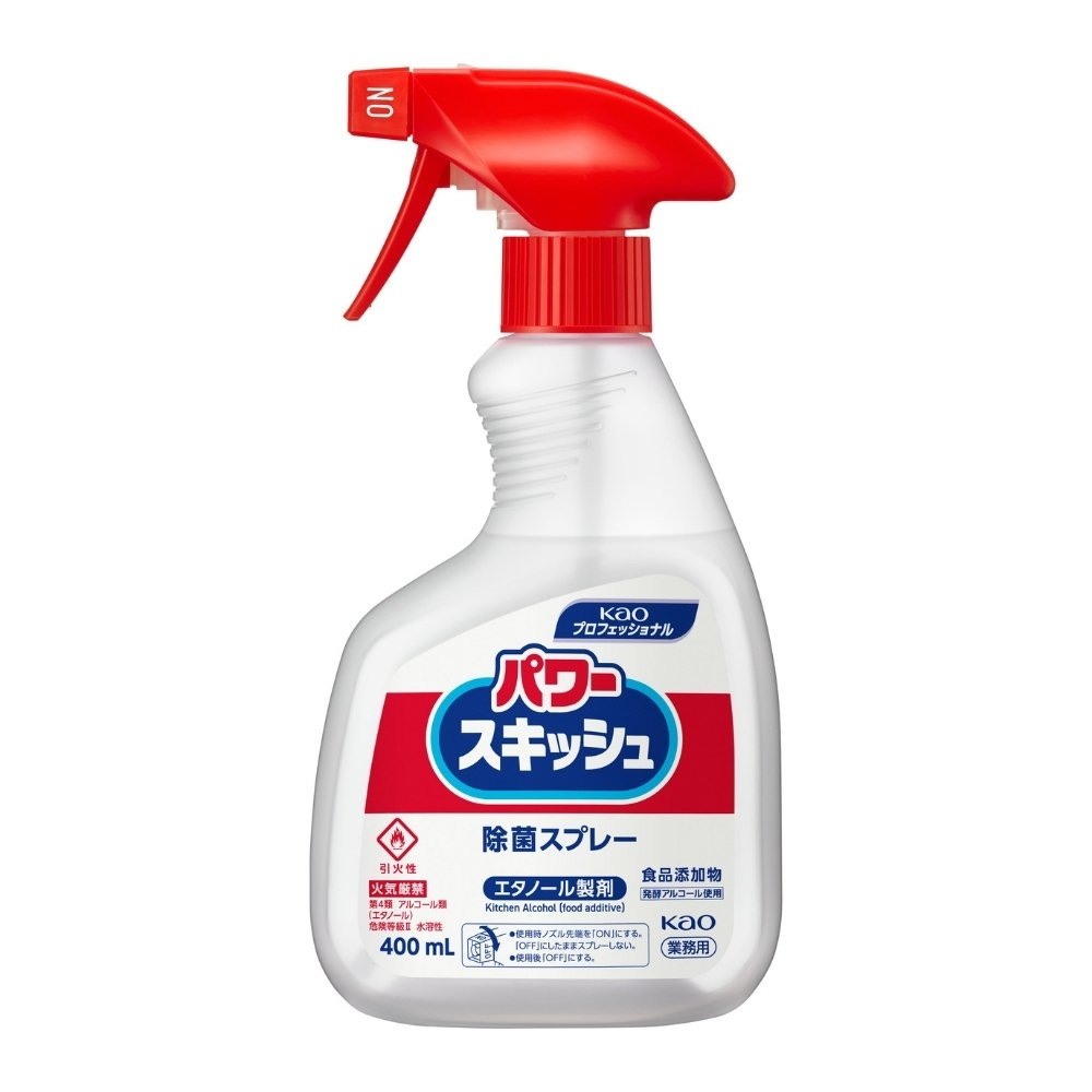 花王　アルコール製剤　パワースキッシュ　スプレー付き　400mL×12本入【取り寄せ商品・即納不可・代引き不可・返品不可】