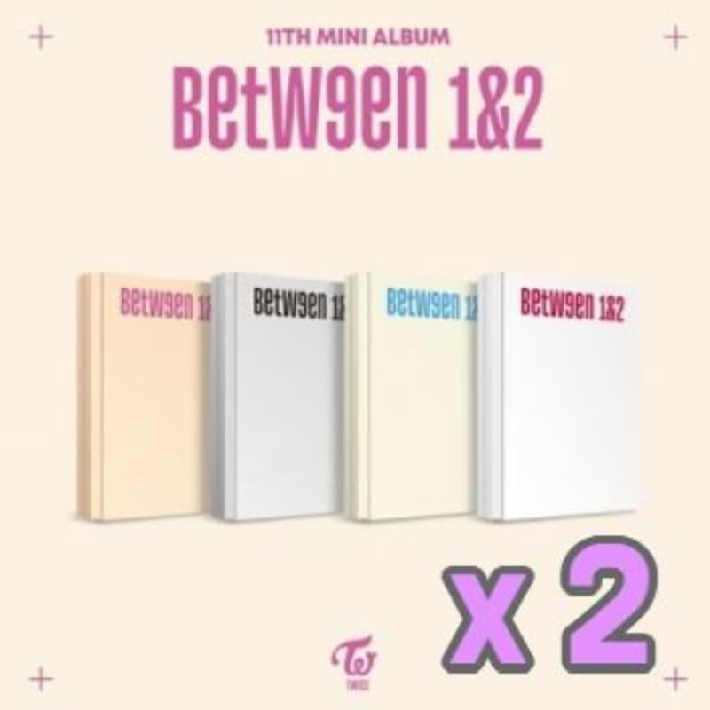 TWICEミニアルバム11th : BETWEEN 1&2 (無作為) x 2 , 友達と一緒に分けてください