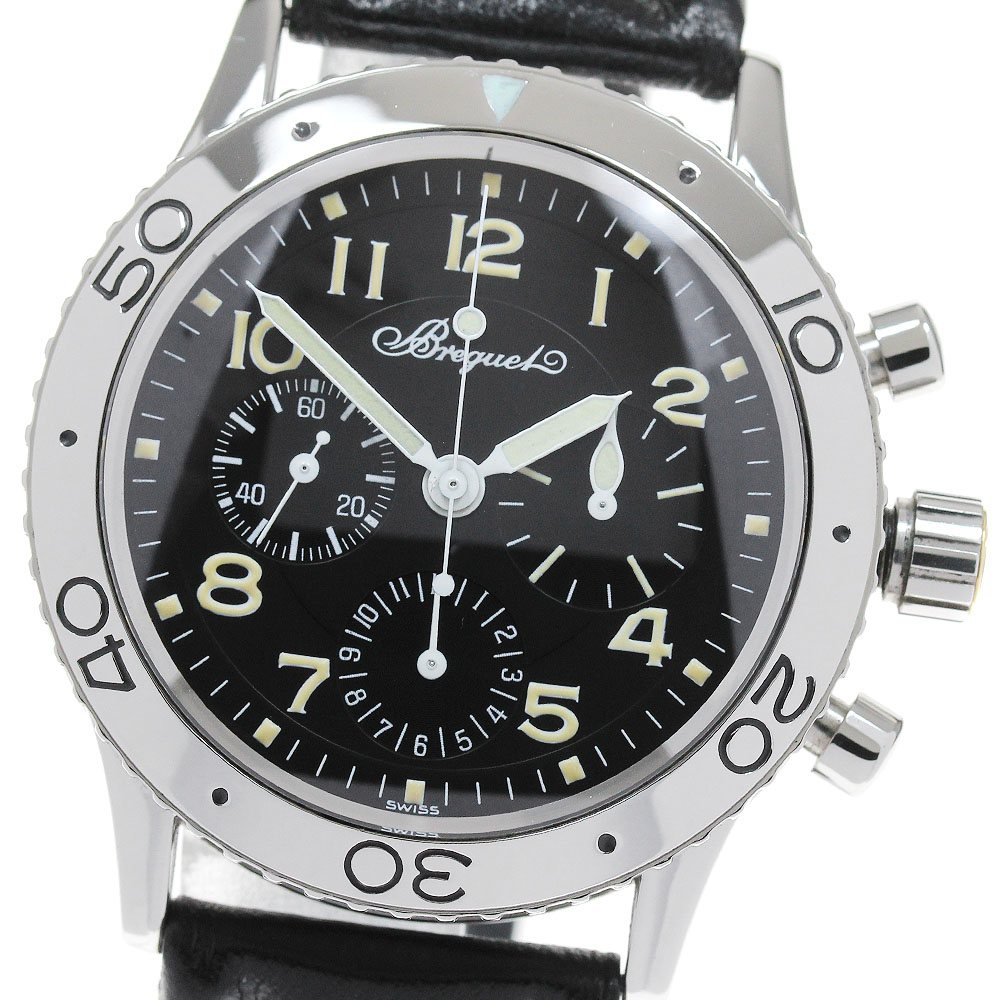 ブレゲ Breguet 3800 アエロナバル タイプ XX 初期ダイアル 金リューズ パラシュートバックル 自動巻き メンズ _846146【中古】