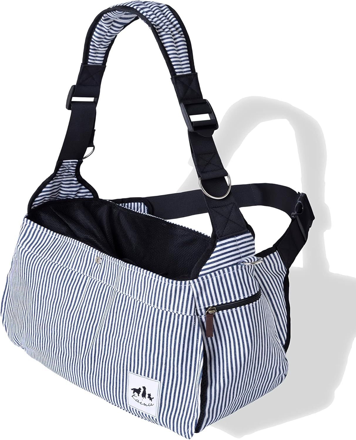 犬 スリング ペットスリング 抱っこ紐 腰で重さを分散 長さ調節可能 ドッグスリング 巾着型のメッシュネット 飛び出し防止用フック付き 底板付き 中型犬小型犬 耐荷重約10kg