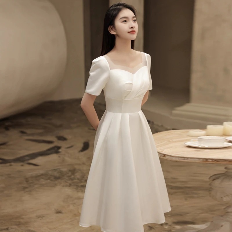 気質 パーティードレス2024大人気 新作 高級感 気質 ワンピース 花嫁ロングドレス 結婚式ワンピース 結婚式 ドレス ウェディングドレス 白 ロングドレス 韓国ファッション64