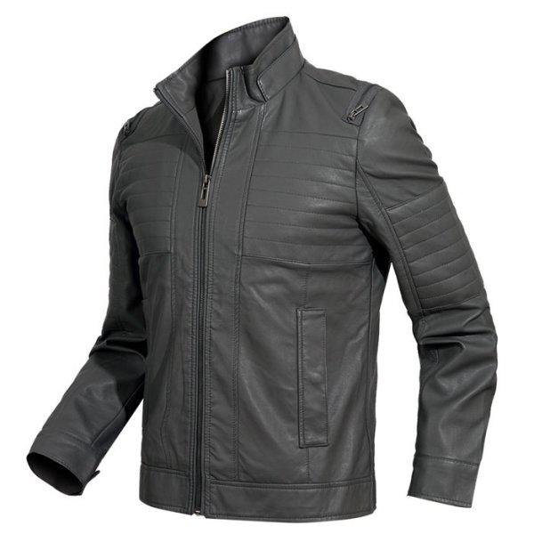 []ワイドキルティングレザージャケット