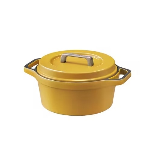 アイリスオーヤマ【IRIS】無加水鍋 COTOCO（コトコ） IH対応 ガス火対応 20cm サフランイエロー MKSN-S20-YE【無加水調理】