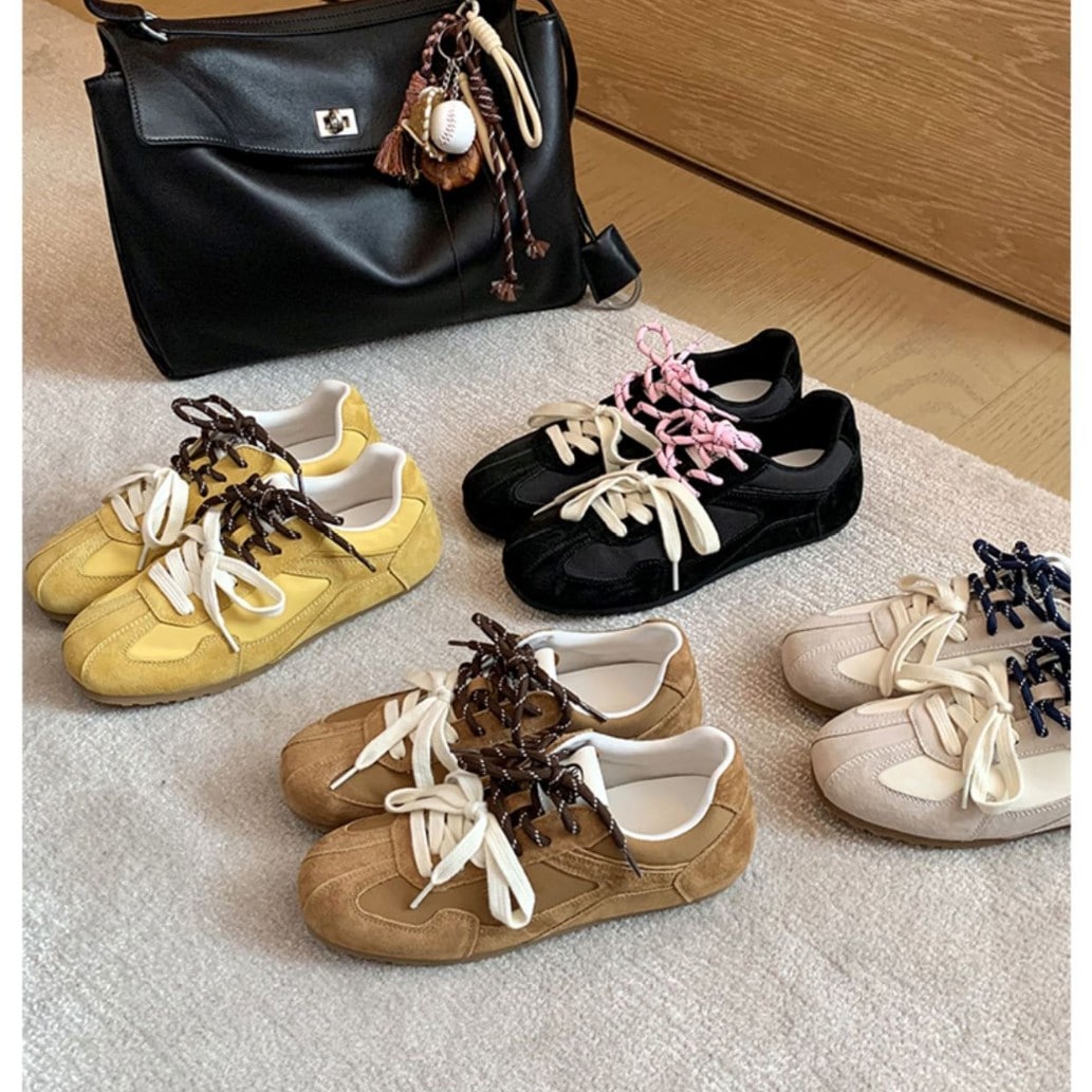 【蘇怡音同風】韓国女性ハイレトロマンダリンダックカジュアルシューズスポーツドイツトレーニングシューズレディースフォレストガンプシューズ