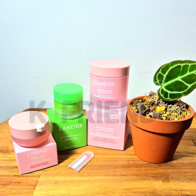 [企画3種構成]リップスリーピングマスクEX 20g + バウンシー＆ファームリップトリートメント12g + バウンシーアンドファームスリーピングマスク60ml 夜用パック ぷるぷる唇 肌の弾力