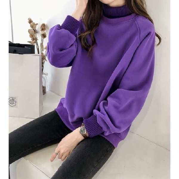 トップスTシャツカットソー冬の新作港の味ハーフハイネックヘッドカバーダウンを入れたゆったりとしただるい風上着厚手のコート