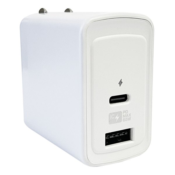 AC充電器 USBA+C PD65W 自動識別 リバーシブル AC-050 AC-050