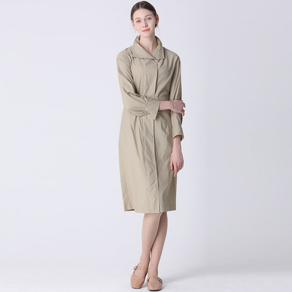 (Sshes Miss) センシュアルベルト付きフェミニンコットンドレス