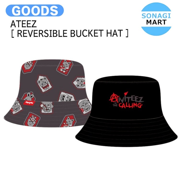 国内発送 [フォトカード付] ATEEZ [ REVERSIBLE BUCKET HAT ] ANITEEZ IN THE CALLING / 公式グッズ / 予約商品