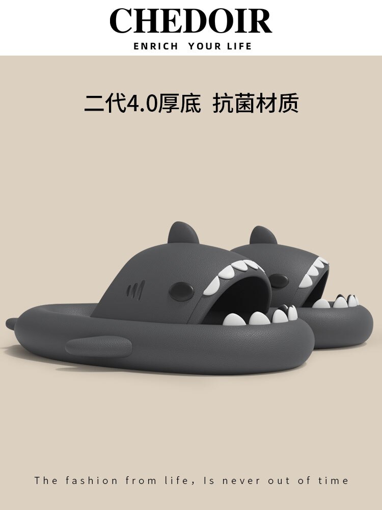 抗菌デオドラントのサメスリッパメンズ夏室内ホームバスカップルがたわごとを踏んで外着の女性イン