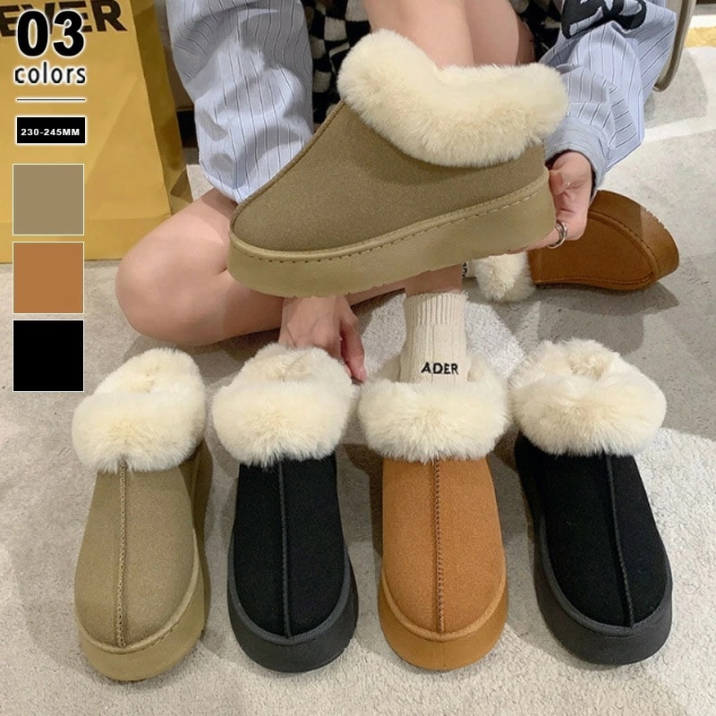 [迅速な配達][限時割!引!]ムートンブーツ 厚底 ショート ブーツ レディース もこもこ ファー スエード ムートン ショートブーツ 暖かい 厚底ムートンブーツ 大人 歩きやすい 履きやすい 痛くな