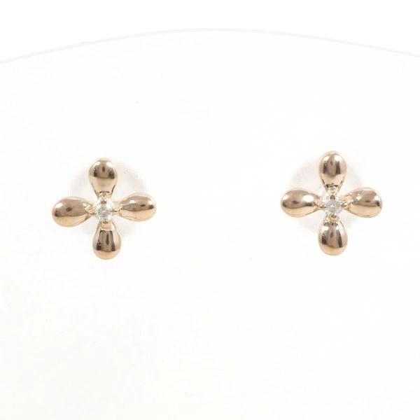 エステール K18PG ピアス ダイヤ 総重量約0.8g ジュエリー 中古