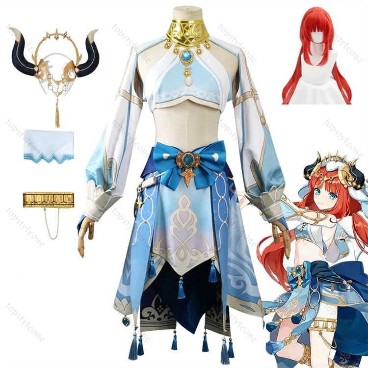 【ウイッグ付き】原神 ニィロウ Nilou コスプレ衣装 原神 げんしん ヒロイン ハロウィン クリスマス 制服 大人 子供 男子 女子 イベント 人気 ゲーム イベント 学園祭 贈り物 cosp