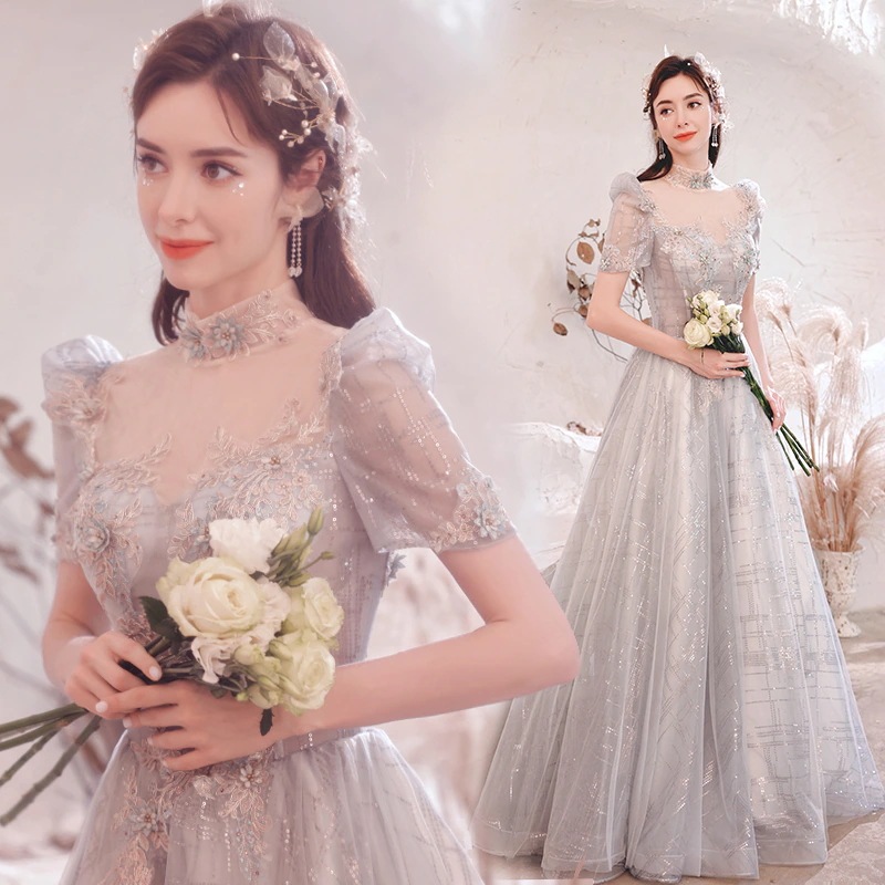 韓国ファッション カラー ウェディングドレス パーティードレス 花嫁ロングドレス 結婚式 二次会 エレガント お呼ばれ 挙式 簡約 姫系発表会 コンサート パーティー