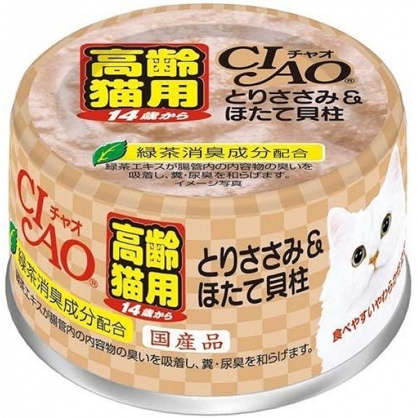 まとめ買い）いなば 14歳からのとりささみ＆ほたて貝柱 75g M-53