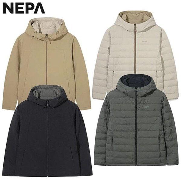 春秋用/冬用 男性 レタ リバーシブル 両面 軽量 ダウンジャケット - 7L72022