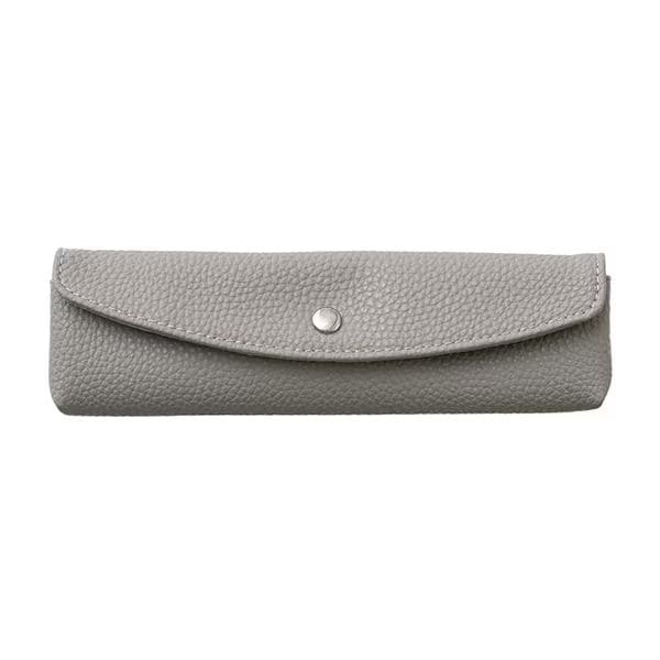 （まとめ買い）モチハコビ リサイクルフェイクレザー ペンケース グレー UTL045 [x3]