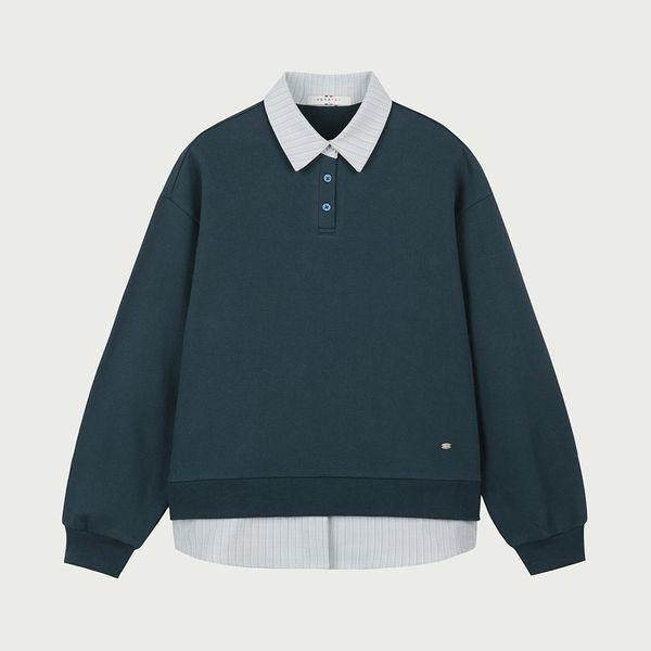 女性オーバーフィットシャツレイヤードマンツーマン275 10560 131 214 07 _P415432665