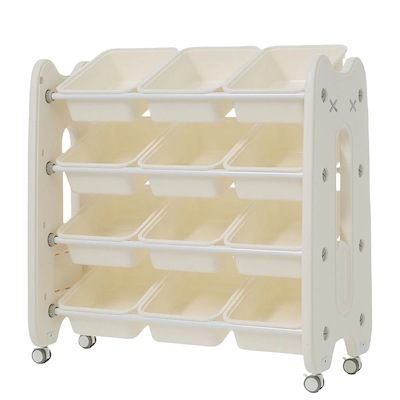 【国内即日発送】おもちゃ収納 4段 子ども 大容量 収納ラック インナーボックス付 子供部屋 ラック 棚 コンパクト 小物収納 かわいい 片付けが身につく知育家具