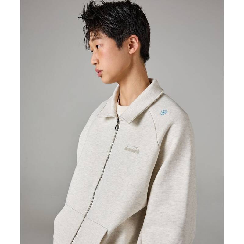ディアドラ diadora コンフィ スウェット ジップアップジャケット MELANGE GREY D4123LFT21MGL 351888