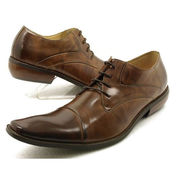 バンプ アンド グラインド Bump NGRIND ストレートチップ レースアップ ロングノーズ キャメル 茶 ビジネスシューズ 天然皮革 2799 メンズ