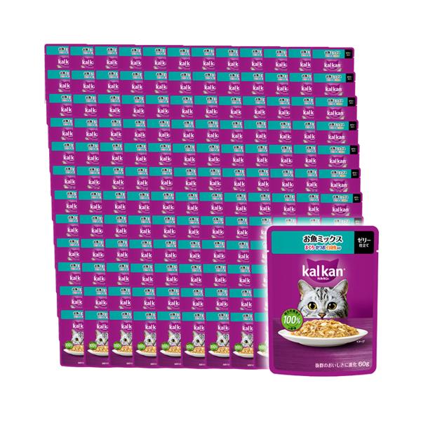 120個セット カルカン パウチ お魚ミックス まぐろ・かつお・白身魚入り 60g