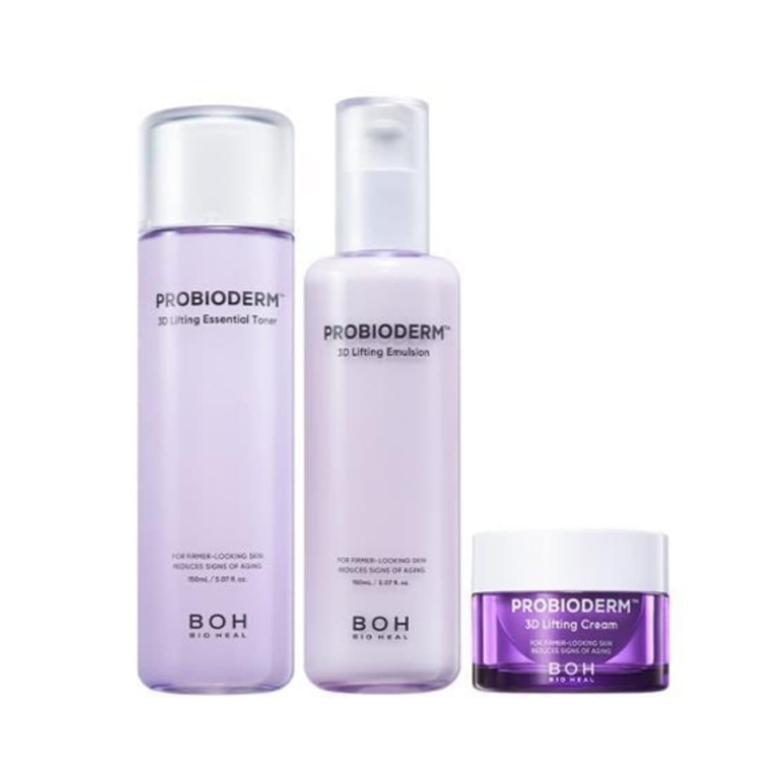 プロバイオダム 3D リフティング スキンケア 2種 企画 セット(エッセンシャル トナー 150ml + エマルジョン 150ml + クリーム 15ml/PROBIODERM 3D Lifting