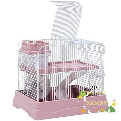 現品/優良商品げ小動物 ケージ ハムスター ケージ セット ２階建て ハムスターハウス 小動物ケージ 通気 飼育ケージ お掃除しやすい 通気 組立式持ち手付き ドワーフハムスター