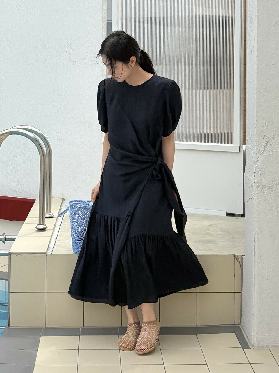 DEWL ドレーププリーツドレス DN D262MSE342