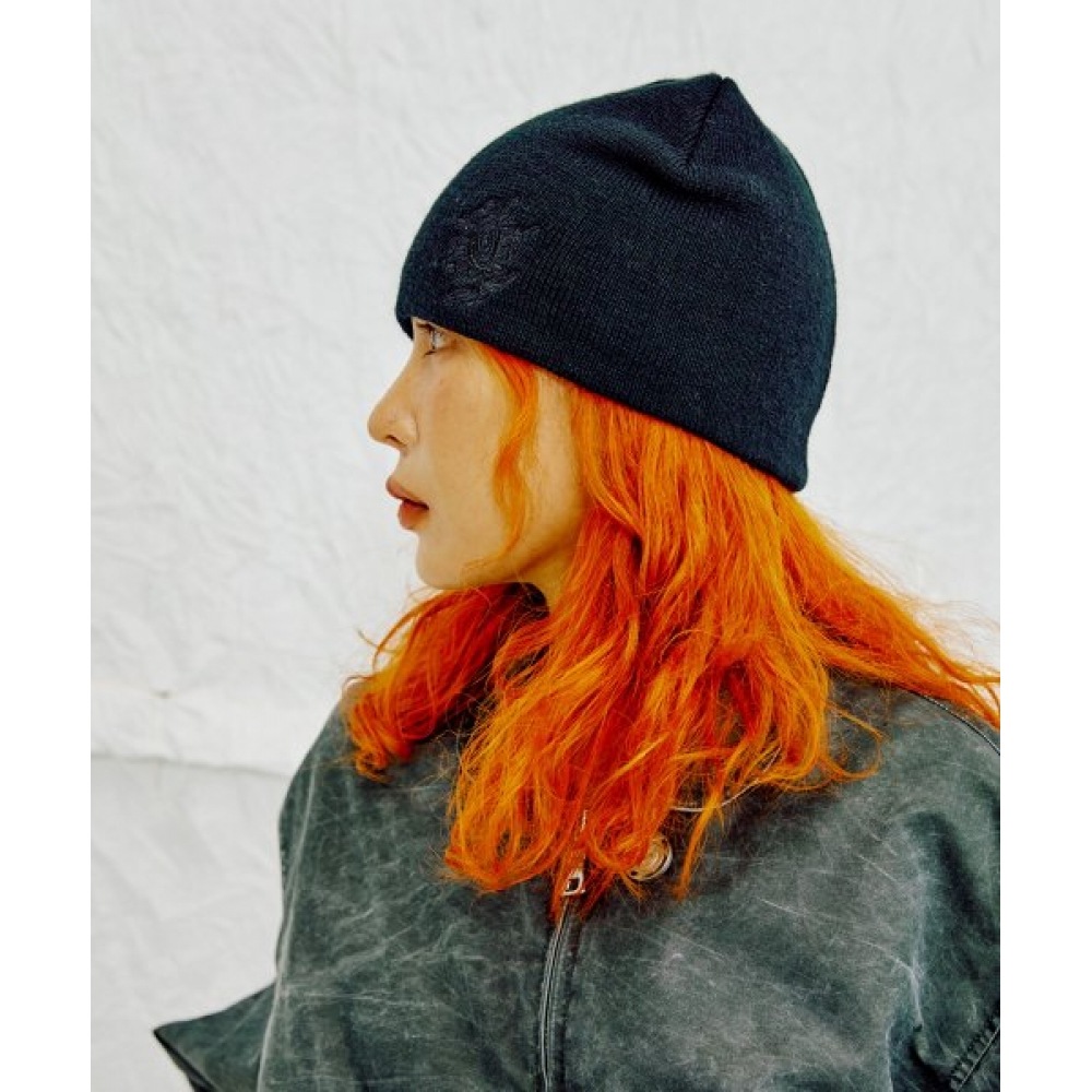 ノウウェーブロゴエンブロイダリービーニー KNA041U (ブラック)