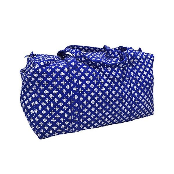 Vera Bradley Large Duffel Bag (Royal/White Concerto) 並行輸入品