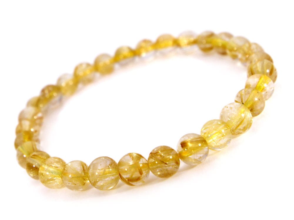 「1点もの 現品」 ラビットヘアー ゴールドルチルクォーツ ルチルクォーツ ブレスレット 6.4mm パワーストーン ブレスレット メンズ レディース 天然石 数珠 アクセサリー メンズブレスレット 26,051円