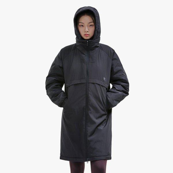 女性フード付きパッド入りドッパジャケットロングパッド入りジャンパー/ PW3WJ24W411_GN
