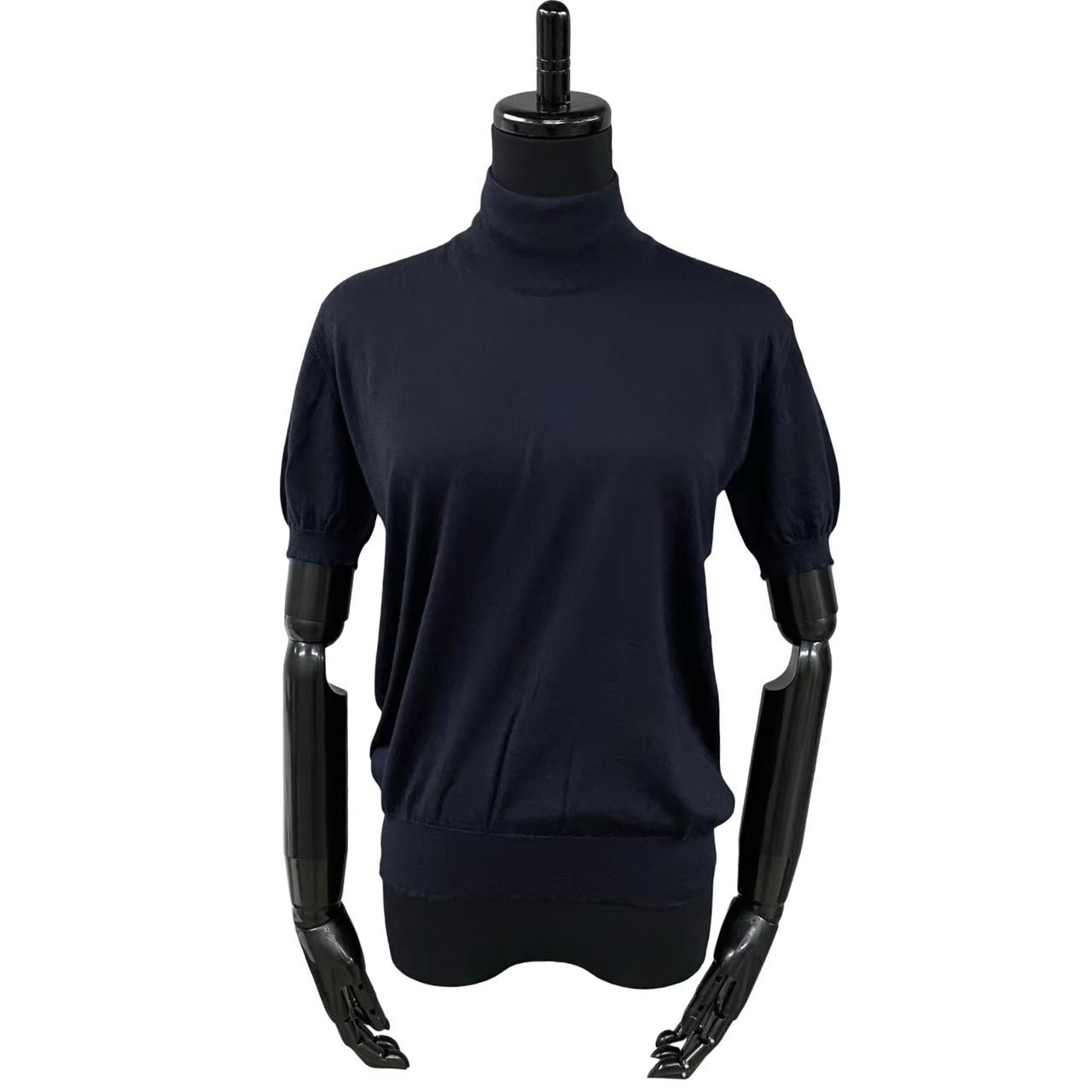 ヴィンテージニット カシミヤ シルク ネイビー 28448