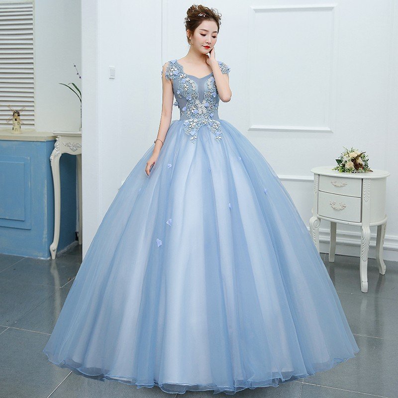 ウェディングドレス カラードレス ロングドレス ウェディングカラー　演奏会ドレス パープル系　声楽発表会に人気 ブルー