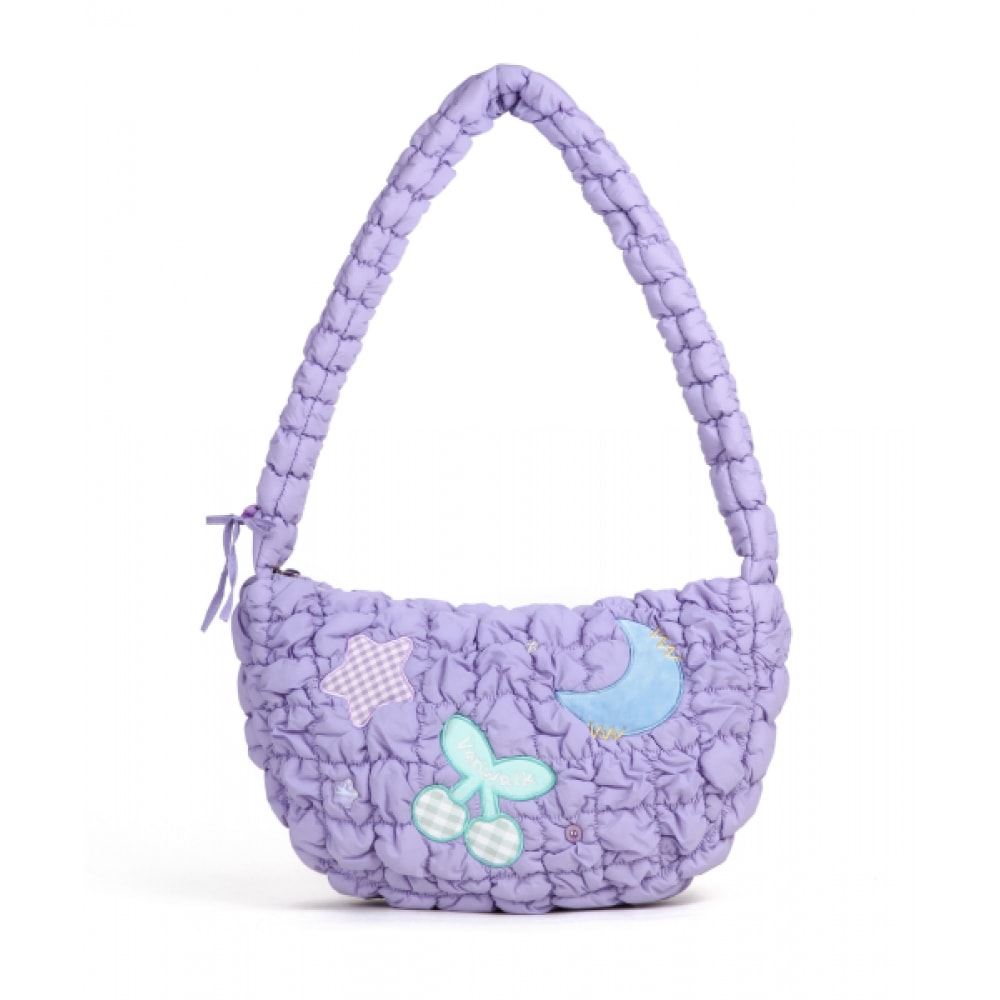 VANWALK エンブロイダリークラウドバッグ [パープル]