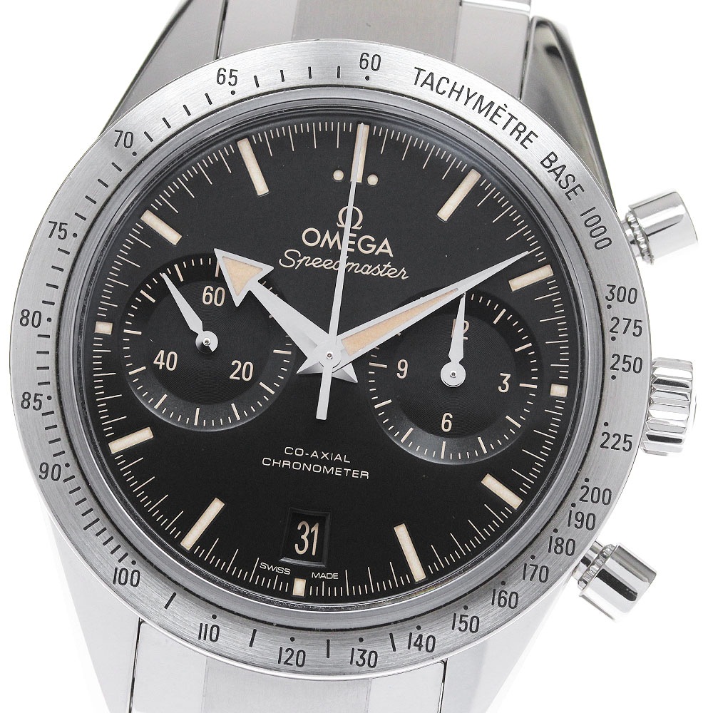オメガ OMEGA 331.10.42.51.01.002 スピードマスター57 クロノグラフ デイト 自動巻き メンズ 美品 箱付き_835367【中古】