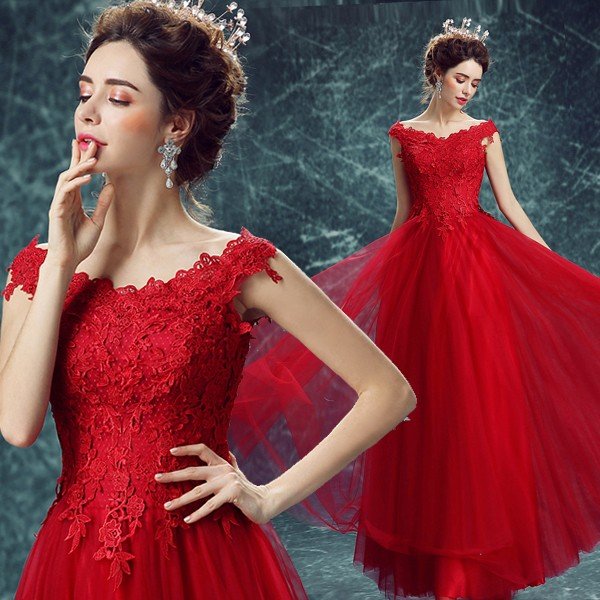カラードレス 二次会 安い ウエディングドレス 結婚式 ロングドレス 披露宴 花嫁 フォーマルドレス 演奏会 カクテルドレス 発表会 イブニングドレス 赤