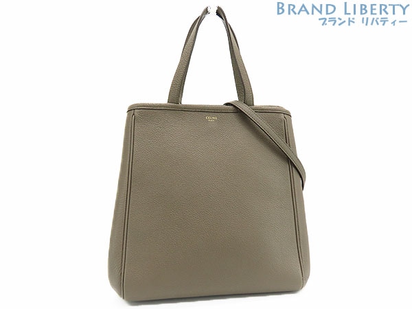 超美品セリーヌスモールフォールドカバ2WAYハンドバッグトートバッグショルダーバッグトープベージュ系