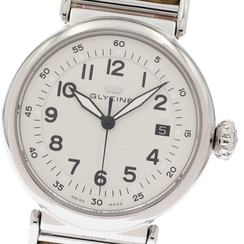 グリシン GLYCINE 3933 F104 デイト 自動巻き メンズ 保証書付き_884443【中古】