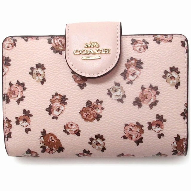 コーチ 財布 COACH アウトレット フラワープリント フローラル 花柄 二つ折り財布 CZ343 08XKE