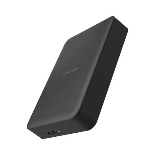 エレコム ELP-HTV040UBK テレビ録画 外付けHDD ポータブル 2.5インチ 4TB 静音ファンレス USB 3.2 Gen1(5Gbps) ブラック