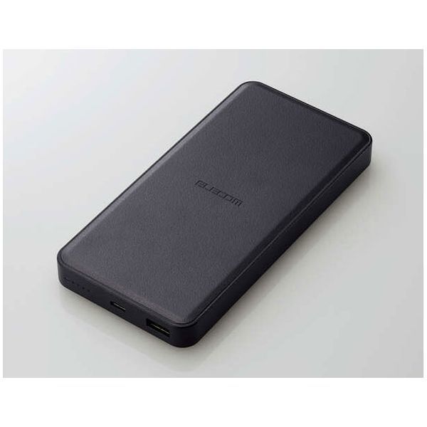 DE-C39-12000BK リン酸鉄モバイルバッテリー/12000mAh/USB Power Delivery/20W出力/USB-A出力1ポート/USB-C入出力1ポート/ブラック メーカー直送