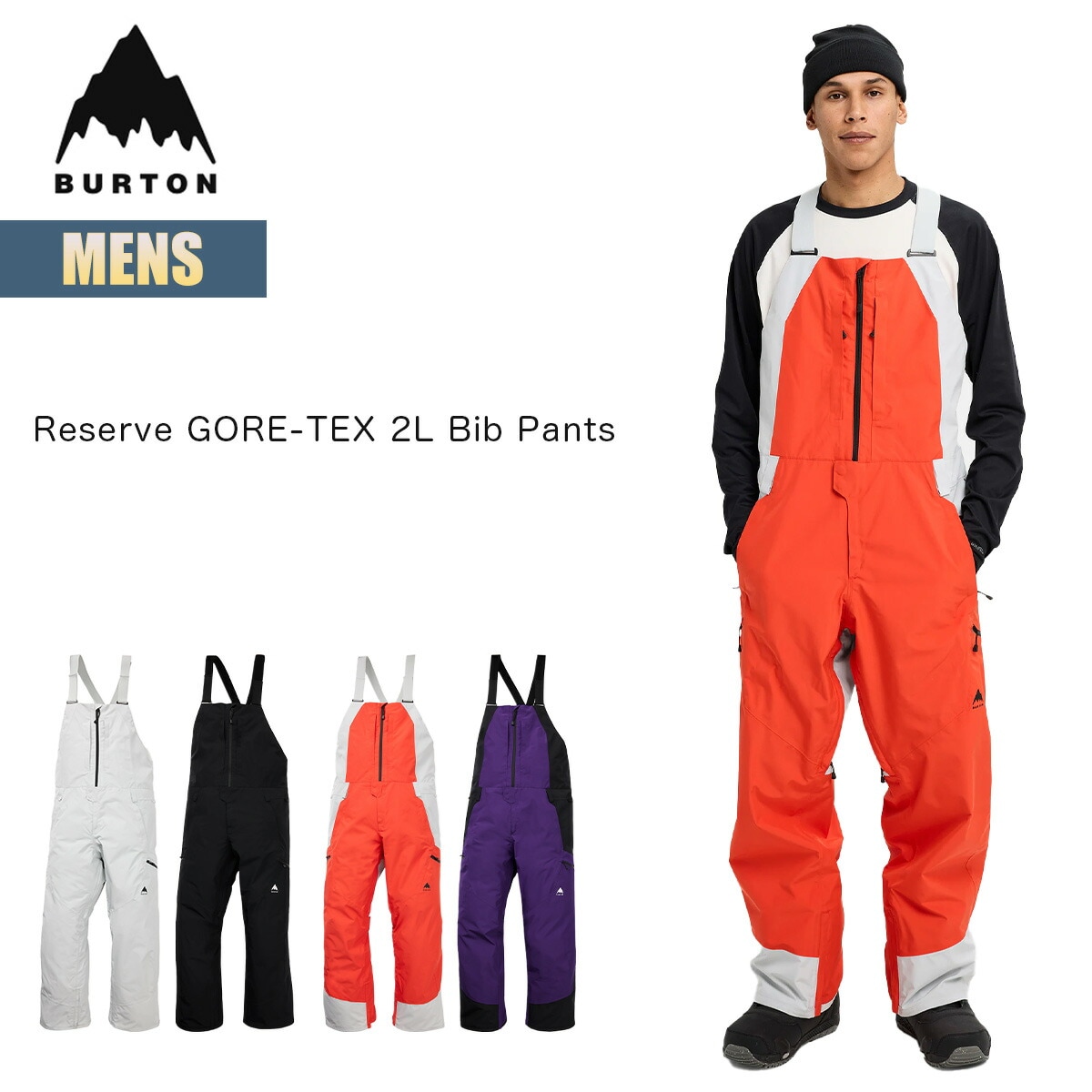スノーボードウェア メンズ ビブパンツ 25-26 リザーブ ゴアテックス 2レイヤー W26JP-302451 Mens Reserve GORE-TEX 2L Bib Pants