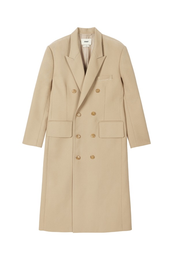 【DEINET】 CLASSIC DOUBLE LONG JACKET : BEIGE