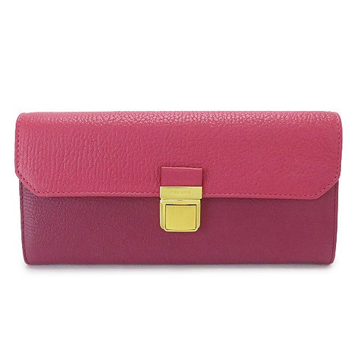 訳ありミュウミュウ 長財布 ペオニア アメティスタ 5MH379 2E7R F0DJ1/MADRAS TUC BICOLORE PEONIA AMETISTA