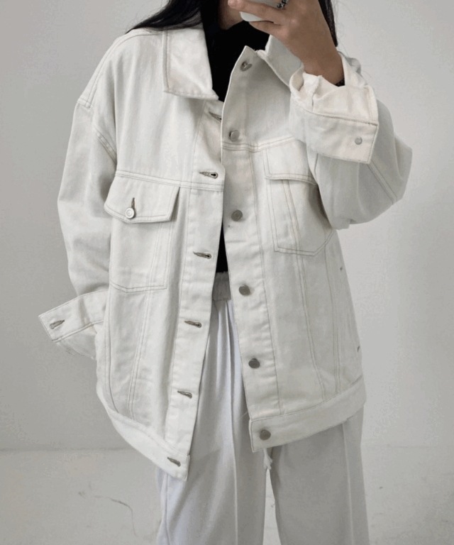 [ユニセックス] ルーズフィットビンテージデニムジャケット 4,788円