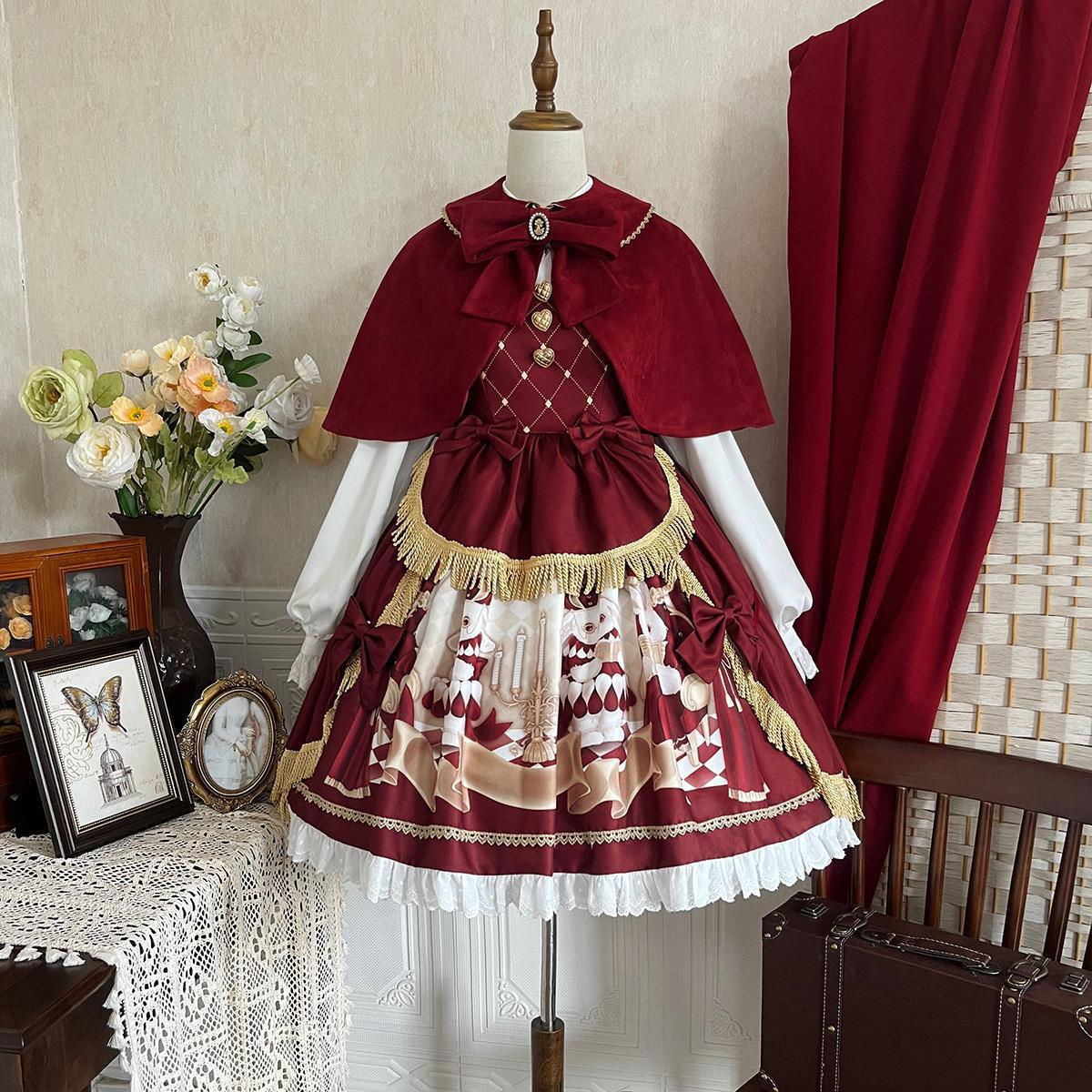 [3日出荷]かわいい新作大アコスプレゴスロリbunny Reading Club マント レッド デイリーキュートop長袖ワンピース 5,575円